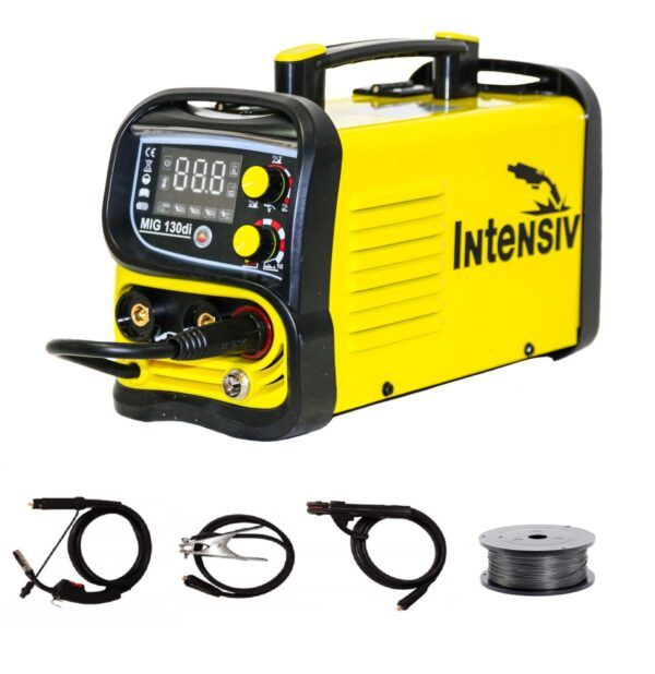 Aparat de sudură MIG-MAG Intensiv MIG 130di cu rolă de sârmă inox flux 1 kg – 40-130 A, 230 V