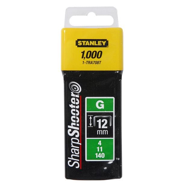 Capse din otel galvanizat Stanley 1-TRA708T, pachet 1000 buc, 12 mm