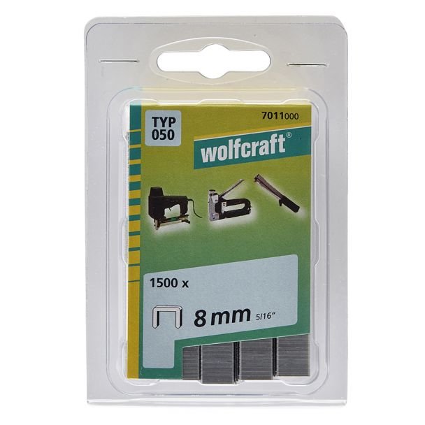 Capse plate Wolfcraft 7011000, tip 050, 8 mm, 1500 buc