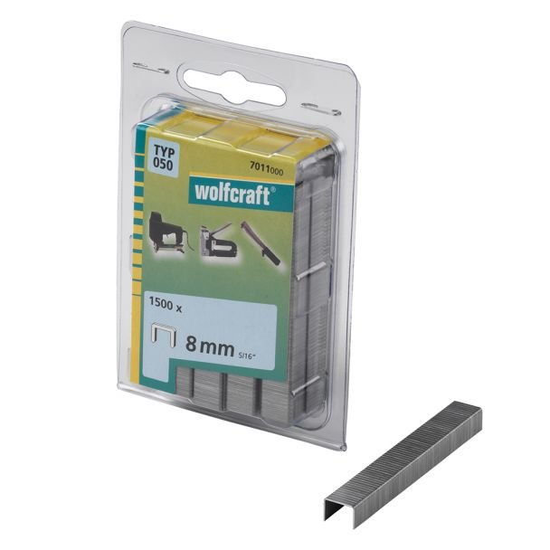 Capse plate Wolfcraft 7011000, tip 050, 8 mm, 1500 buc