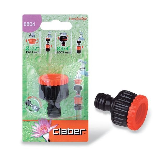 Conector pentru apa Claber 88040000, 3/4"-1/2"