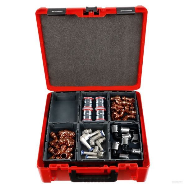 Cutie plastic Rothenberger 1000002108, Rocase 4414, rosie, 390 x 390 x 140 mm, accesorii Robox
