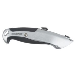 Cutter profesional cu lame trapezoidale "Auto-Load" Wolfcraft 4320000, inaltimea lamei 61 mm, magazie cu 6 lame de rezerva