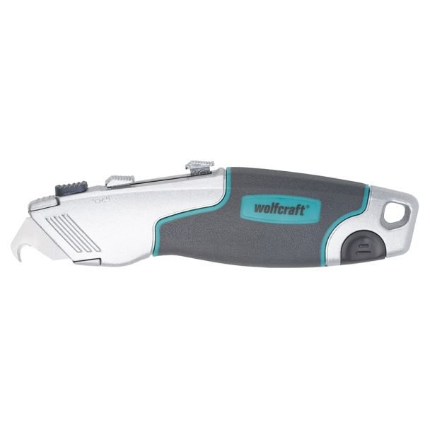 Cutter profesional Wolfcraft 4200000, lama retractabila, cu magazie pentru lame