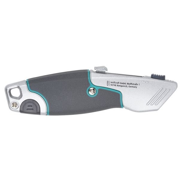 Cutter profesional Wolfcraft 4200000, lama retractabila, cu magazie pentru lame