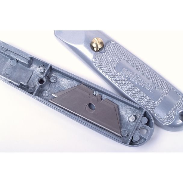 Cutter standard lama trapezoidala fixa Wolfcraft 4150000, carcasa metal, include 3 lame