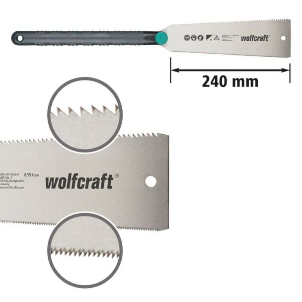 Fierastrau japonez Wolfcraft 6951000, 240 mm, 8 / 17 TPI