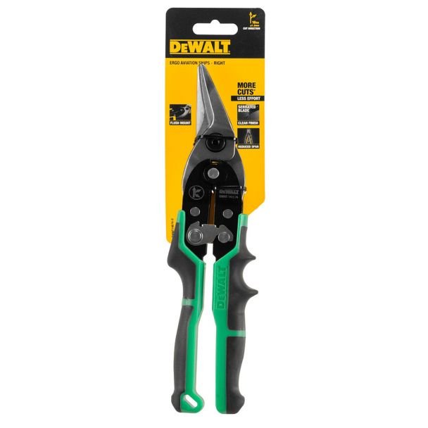 Foarfeca Ergo pentru tabla Dewalt DWHT14674-0, taietura pe dreapta