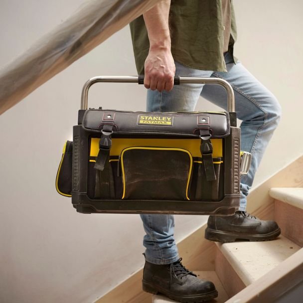 Geanta textila cu maner metalic Stanley Fatmax 1-79-213, 49 x 28 x 31 cm