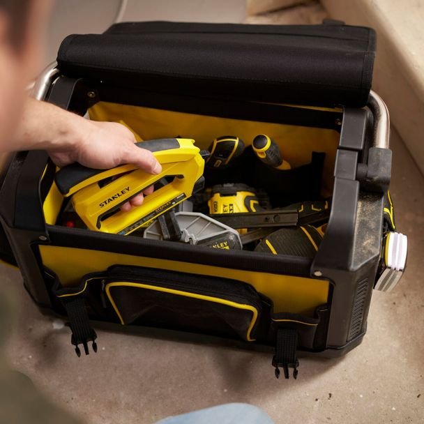 Geanta textila cu maner metalic Stanley Fatmax 1-79-213, 49 x 28 x 31 cm