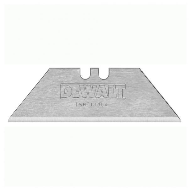 Lama trapez pentru cutter Dewalt DWHT11004-2, 62 x 19 mm, varfuri ascutite, set de 10 bucati