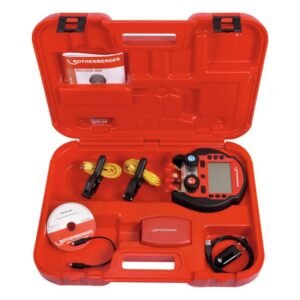 Manifold digital ROCOOL 600 Rothenberger 1000000572, -1 - 60 bar, 4 x 1/4" SAE, Red Box, Dataviewer, valiza transport