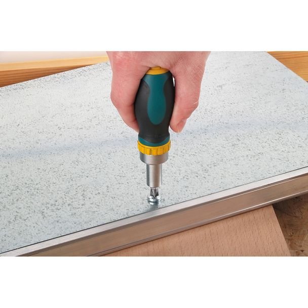 Mini-surubelnita clichet + 5biti Wolfcraft 1237000, lungime surubelnita 116 mm, 2 biti drepti: 0, 6x4, 5 mm, 1, 0x5, 5 mm, 3 biti PH: 1 - 2 - 3