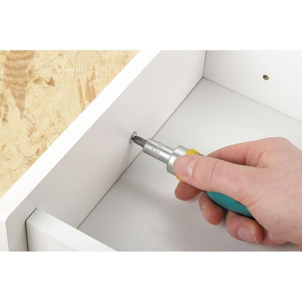 Mini-surubelnita clichet + 5biti Wolfcraft 1237000, lungime surubelnita 116 mm, 2 biti drepti: 0, 6x4, 5 mm, 1, 0x5, 5 mm, 3 biti PH: 1 - 2 - 3