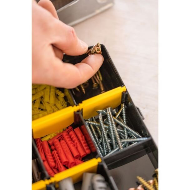 Organizator diverse accesorii Stanley STST81681-1, 35.7 x 22.9 x 4.8 cm, 22 compartimente