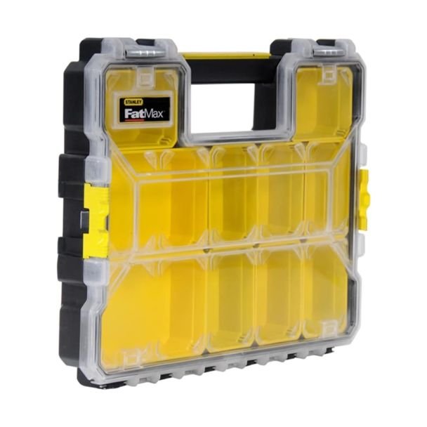 Organizator profesional pentru accesorii Stanley 1-97-517, 405 x 300 x 55 mm, 10 compartimente, inchizatori metalice, max 5.5 kg
