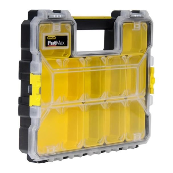 Organizator profesional pentru accesorii Stanley 1-97-517, 405 x 300 x 55 mm, 10 compartimente, inchizatori metalice, max 5.5 kg