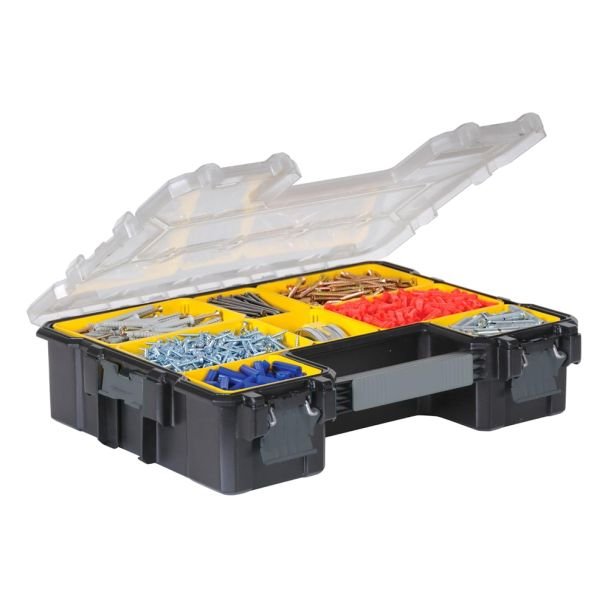 Organizator profesional pentru accesorii Stanley 1-97-521, 432 x 330 x 64 mm, 10 cupe adanci, inchizatori din plastic, max 8 kg