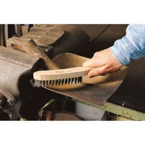 Perie de mana Wolfcraft 2723000, sarma otel ondulat 4 randuri, 280 mm, maner lemn, lungime sarma 23 mm, lungime armatura 140 mm