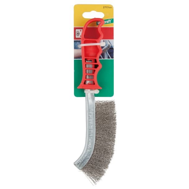Perie de sarma de mana Wolfcraft 2717000, 265 mm, inox, maner plastic