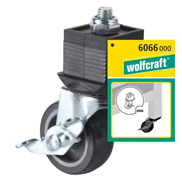 Picior cu rola si frana dirijabil Wolfcraft 6066000