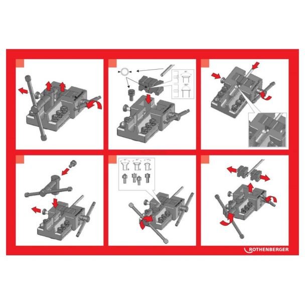 Presa de precizie pentru dubla bercluire DB 10 Rothenberger 26013, Ø 4.75 - 10 mm, grosime perete 0.7 - 1.0 mm
