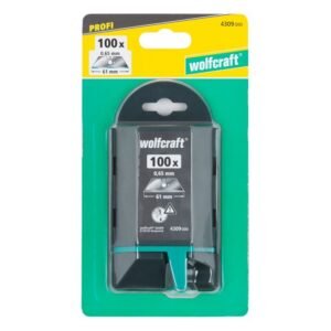 Set 100 lame trapezoidale Wolfcraft 4309000, inaltimea lamei 61 mm, grosimea lamei 0.65 mm