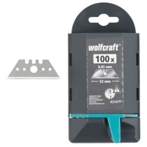 Set 100 lame trapezoidale Wolfcraft 4314000, profi inaltimea lamei 52 mm, grosimea lamei 0, 65 mm
