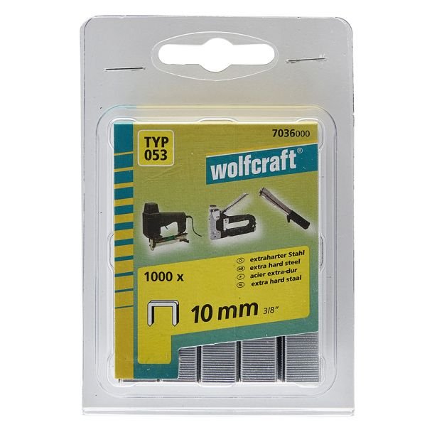 Set 1000 capse plate Wolfcraft 7036000, tip 053, 10 mm, blister dublu