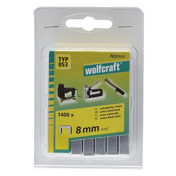 Set 1400 capse plate Wolfcraft 7031000, tip 053, 8 mm, blister dublu