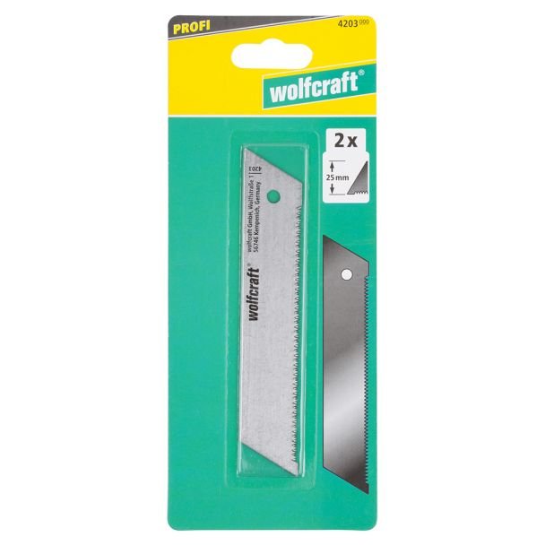 Set 2 lame tip fierastrau Wolfcraft 4203000, inaltime lama 25 mm