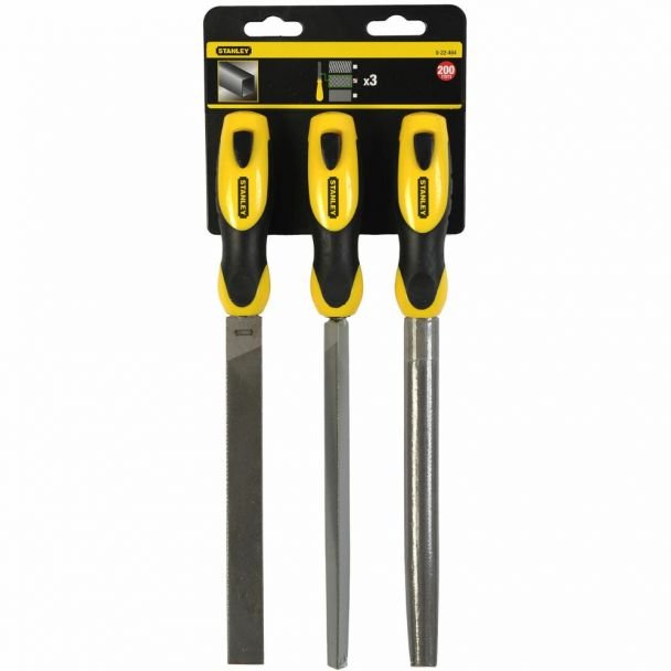 Set 3 pile cu maner Stanley 0-22-464, 200 mm