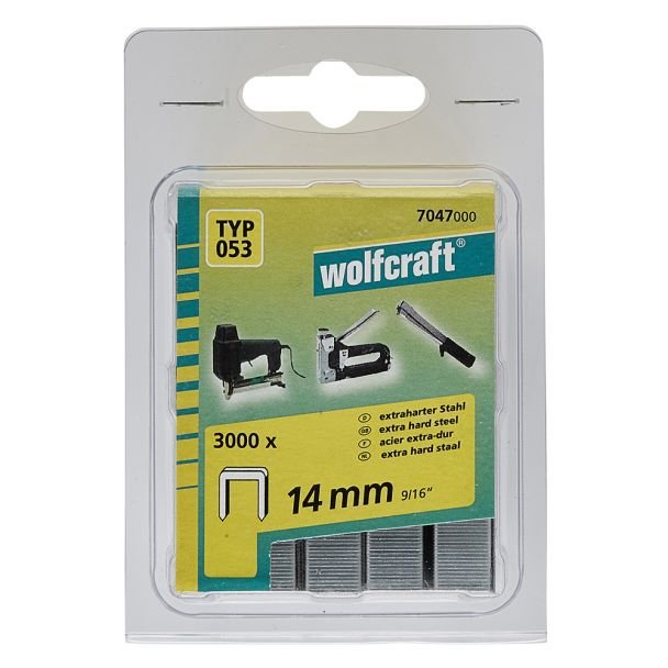 Set 3000 capse plate Wolfcraft 7047000, tip 053, 14 mm, blister dublu