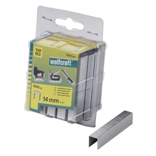 Set 3000 capse plate Wolfcraft 7047000, tip 053, 14 mm, blister dublu