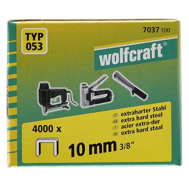Set 4000 capse plate Wolfcraft 7037100, tip 053, 10 mm, blister dublu