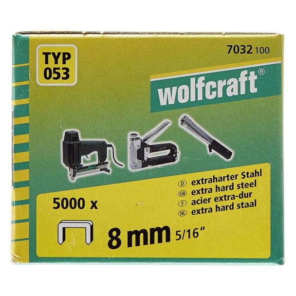 Set 5000 capse plate Wolfcraft 7032100, tip 053, 8 mm, blister dublu
