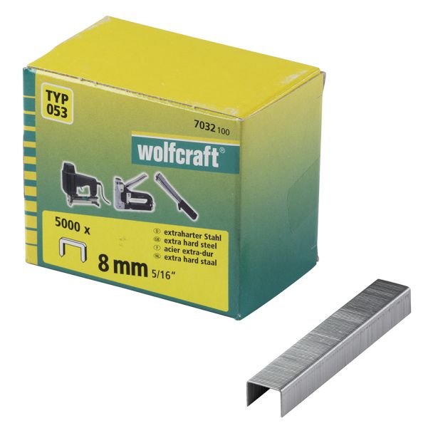 Set 5000 capse plate Wolfcraft 7032100, tip 053, 8 mm, blister dublu