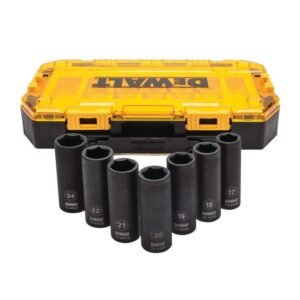 Set 7 tubulare lungi de impact Dewalt DWMT74737-0, 1/2", 17 - 24 mm