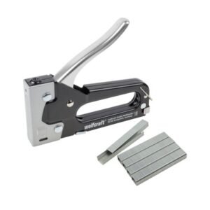 Set capsator manual tacocraft 6 + 1000 capse Wolfcraft 7090000, capse tip 053 de la 4 - 10 mm, carcasa metal