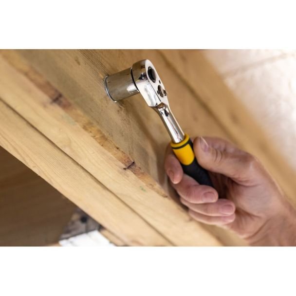 Set cheie cu clichet Stanley STMT82670-0, 3/8", 10 chei tubulare 8-17 mm