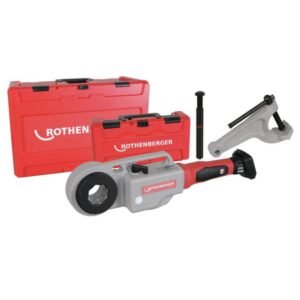 Set debitare tevi si profile Rothenberger 1000003398, PIPECUT mini, 110 mm, 1 x 18 V / 4.0 Ah, ROCASE 6427, sina ghidare