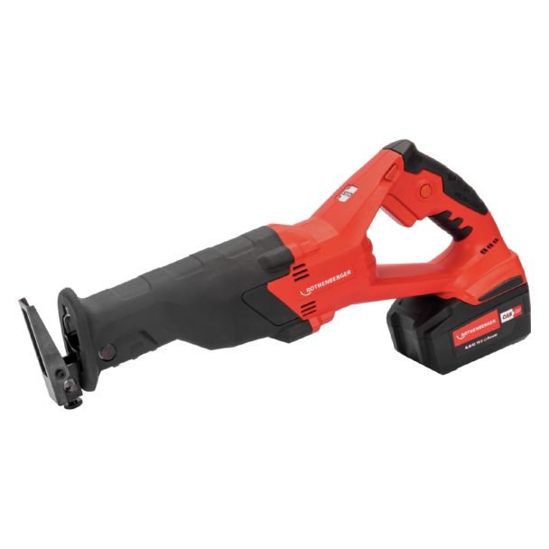 Set fierastrau sabie cu menghina pentru tevi Rothenberger ROTIGER CL, cursa 32 mm, cu acumulator 18V / 4.0Ah