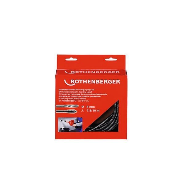 Spirala cu miez de otel si cuplaj Rothenberger 72425, 8 mm / 7, 5 m