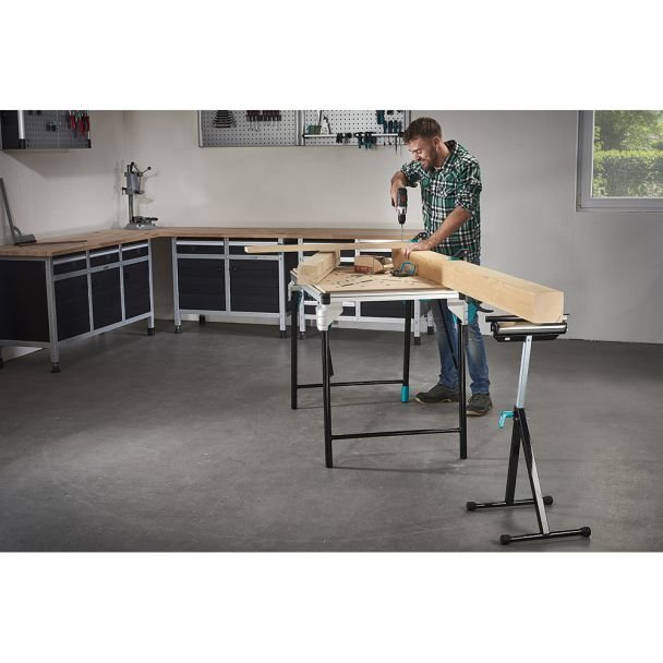 Suport cu rola multifunctional Wolfcraft 6102300, latime 300 mm, sarcina maxima 50 kg