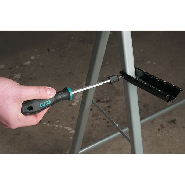 Surubelnita de mana pentru biti (1/4") Wolfcraft 8725000, magnetic, maner ergonomic, bicomponent, lungime 197 mm