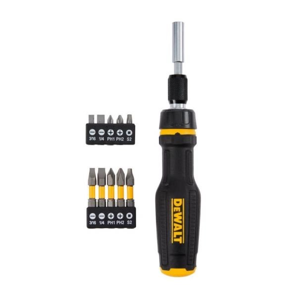 Surubelnita extensibila cu clichet Dewalt DWHT68001-0, cu set 10 biti