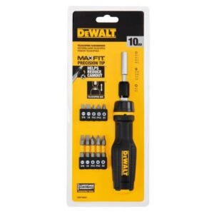 Surubelnita extensibila cu clichet Dewalt DWHT68001-0, cu set 10 biti
