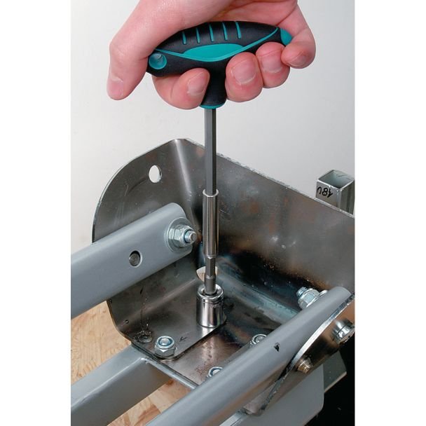 Surubelnita-T pentru biti (1/4"`) Wolfcraft 1235000, magnetic, maner ergonomic, lungime 152 mm