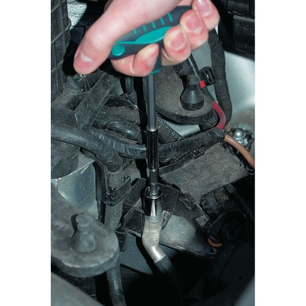 Surubelnita-T pentru biti (1/4"`) Wolfcraft 1235000, magnetic, maner ergonomic, lungime 152 mm