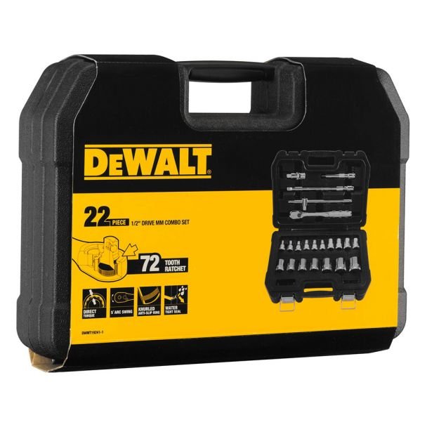 Trusa 22 piese Dewalt DWMT19241-1, 1/2"